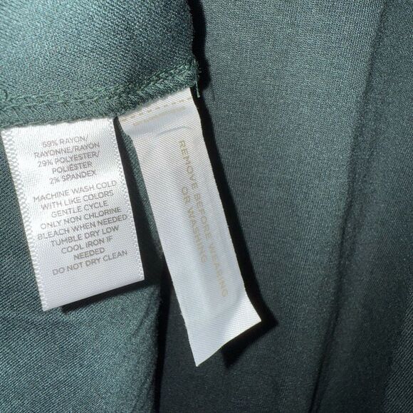 LOFT Blouson Flare Dress in Deep Bottle Green Size 8 NWT holiday festive preppy - Picture 7 of 9